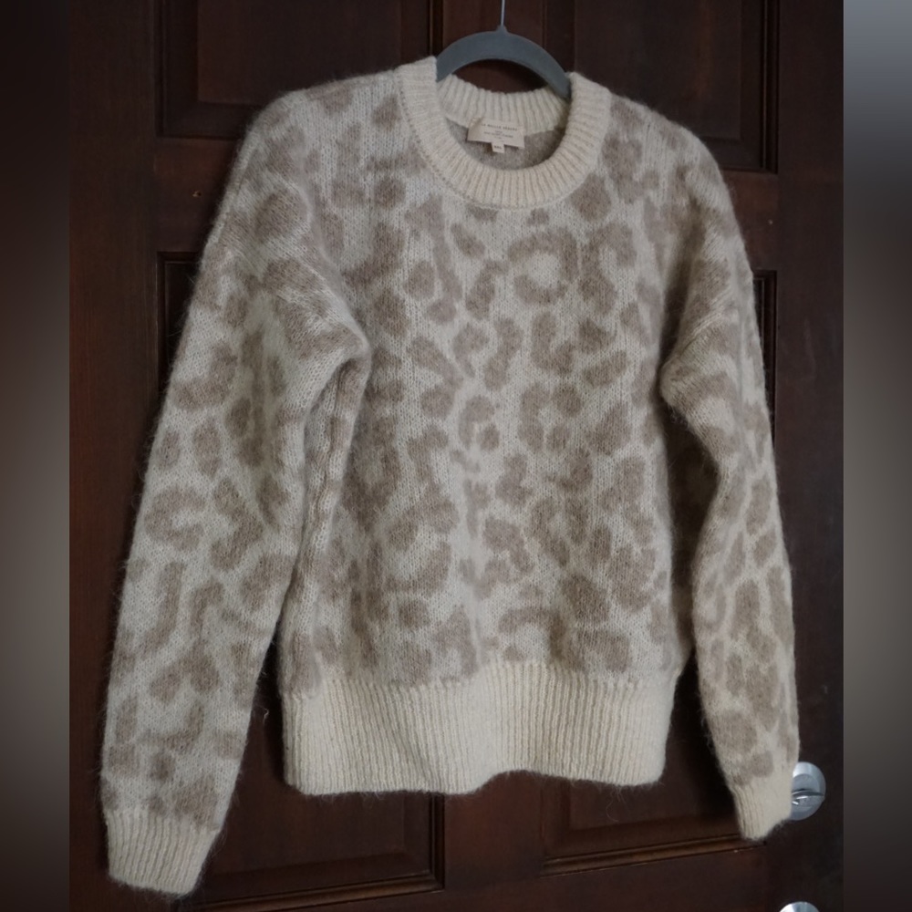 La Maille Sezane Jumper Sweater Womens Size XXL Animal Print Mohair